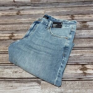 Express Skyscraper Mid Rise Jeans Womens 32x34 L Long Blue Ultra Hyper Stretch